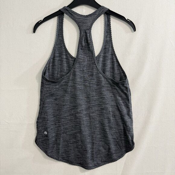 Lululemon 105 F Singlet Tank Top Light Luon Grey Size 4 Racerback Relaxed - Picture 1 of 6